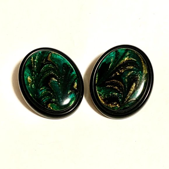 💝Vintage Made In Italy Clip On Earrings Retro - Picture 2 of 5